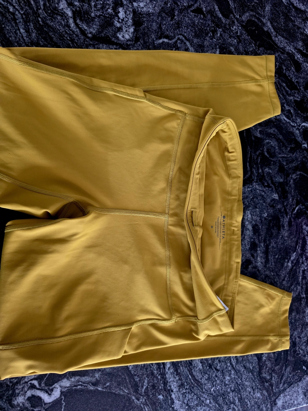 Athleta Mustard Yellow High-Rise Leggings